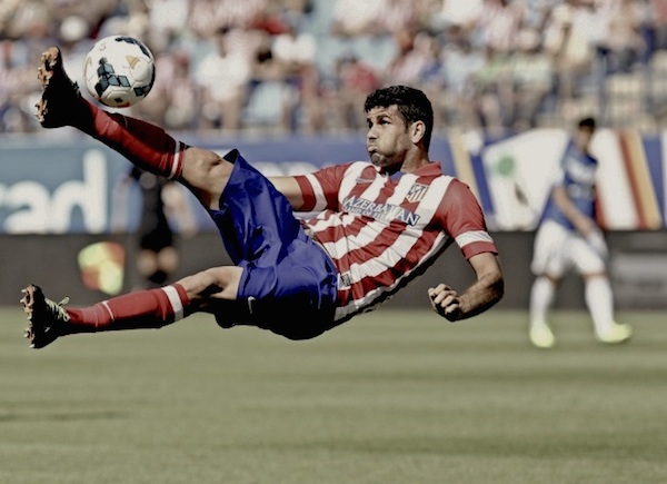 Diego Costa, attaquant vedette de l'Atlético Madrid version 2014.