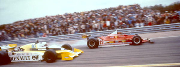 Duel Gilles Villeneuve et René Arnoux à Dijon.