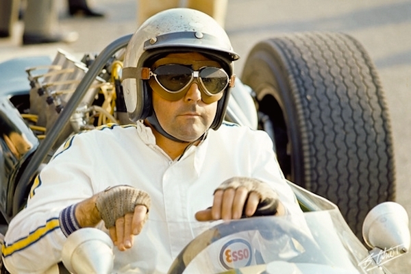 Jack dans sa Brabham lors du grand prix de Monza de 1966.