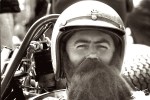 Jack Brabham avec sa barbe lors du grand prix de Zandvoort de 1966.
