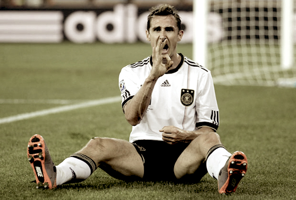 Miroslav Klose lors de la Coupe du Monde 2010.