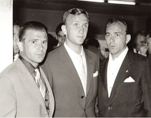 Ferenc Puskás, José Santamaría et Alfredo Di Stéfano.