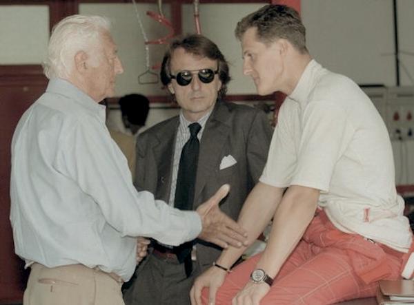 Gianni Agnelli, Luca di Montezemolo et Michael Schumacher