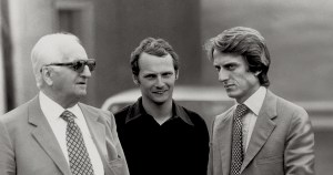 Enzo Ferrari, Niki Lauda et Luca di Montezemolo
