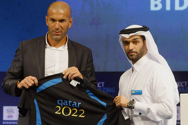 Zidane, soutient public de la Coupe du Monde 2022 au Qatar