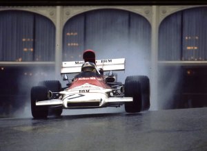 Jean-Pierre Beltoise à Monaco en 1972, lors de sa première victoire en Formule 1.
