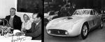 Photo de la rencontre d'Enzo Ferrari avec le couple Bergman - Rossellini pour la construction de la fameuse Ferrari 375 MM