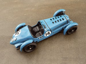 Delahaye 135 S qui a participé aux 24 Heures du Mans dans les années 30, qui n'a pas trouvé preneur lors de la dernière vente aux enchères du salon Rétromobile