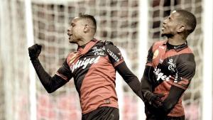 Christophe Mandanne et Claudio Beauvue ; duo d'attaque gagant.