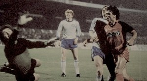 José Souto, unique buteur du match opposant le Stade Lavallois au Dynamo Kiev, en 32ème de finale de la Coupe UEFA 1983.