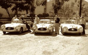 L'équipe Mercedes-Benz engagée lors de la campagne victorieuse de la Carrera Panamericana de 1952