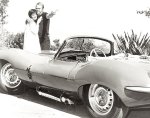 Steve McQueen, Neile Adams et Jaguar XKSS