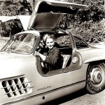 Zsa Zsa Gábor et sa Mercedes-Benz 300 SL Gulllwing