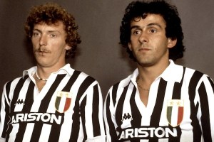 Le duo d'attaque qui a fait chavirer les juventini : Michel Platini et Zbigniew Boniek.