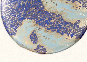 Montre de poche Vacheron Constantin carte de l'Italie en émail bleu.