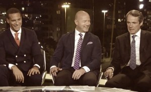 Rio Ferdinand, Alan Shearer et Alan Hansen pour la BBC.