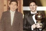 Lionel Messi et Diego Maradona, costume à pois