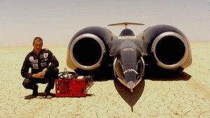 Andy Green et son vaisseau SS Thrust sont depuis 1997, détenteurs du record du monde de vitesse terrestre.