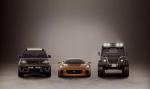 L'armada que doit affronter James Bond est équipé 100% britannique : Range Rover Sport Supercharged, Jaguar C-X75 et Land Rover Defender Pick Up