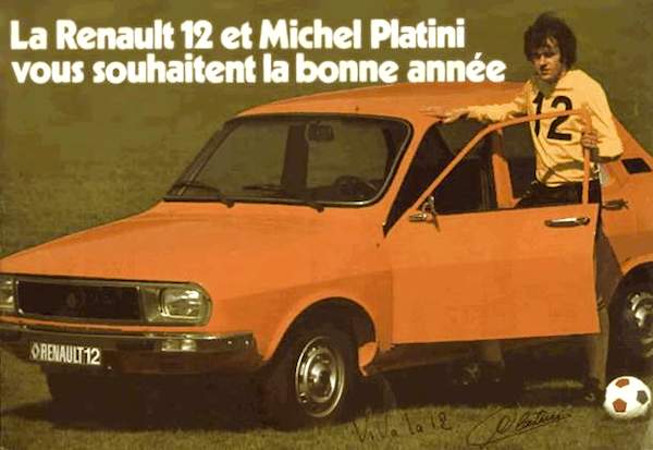 Michel Platini, publicité Renault 12