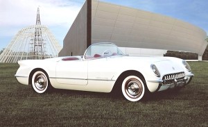 La première Chevrolet Corvette apparue au début des années 50.
