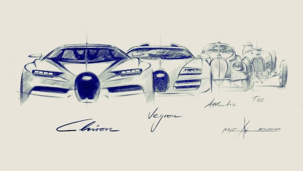 Bugatti Chiron, 16.4 Veyron, Type 57 Atlantic et Type 35