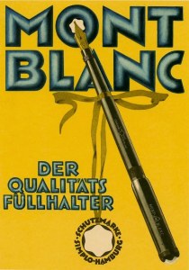 Publicité pour les stylos Montblanc datant de 1925.