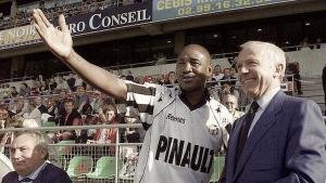 Laurent Pokou avec François Pinault, actuel propriétaire du Stade Rennais, qui l'a fait venir
