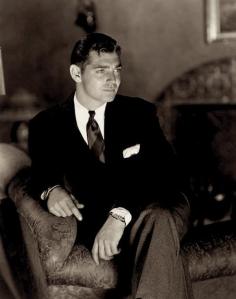 L'élégant Clark Gable au début de sa gloire d'acteur avec une Tank au poignet