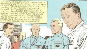 Dan Gurney fait une apparition dans l'album n° 12 de Michel Vaillant, 'Les Chevaliers de Königsfeld', ici aux côtés de Graham Hill, Richie Ginther et John Surtees