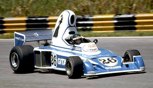 Jacques Laffite et la Ligier JS5 en 1976